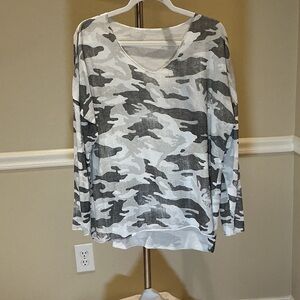 Gray Camo Women's Top
